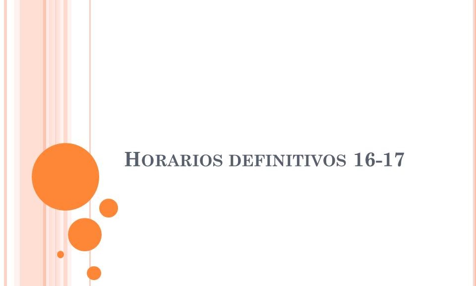 Horarios definitivos 16-17